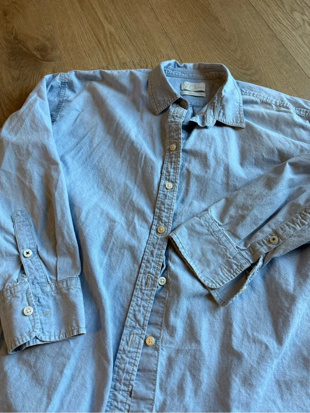 J.Crew Relaxed Chambray Button Down Shirt XL Light Wash